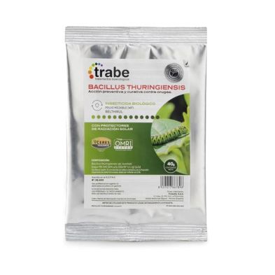 Bacillus Thuringiensis 40g de Trabe insecticida bio contra orugas