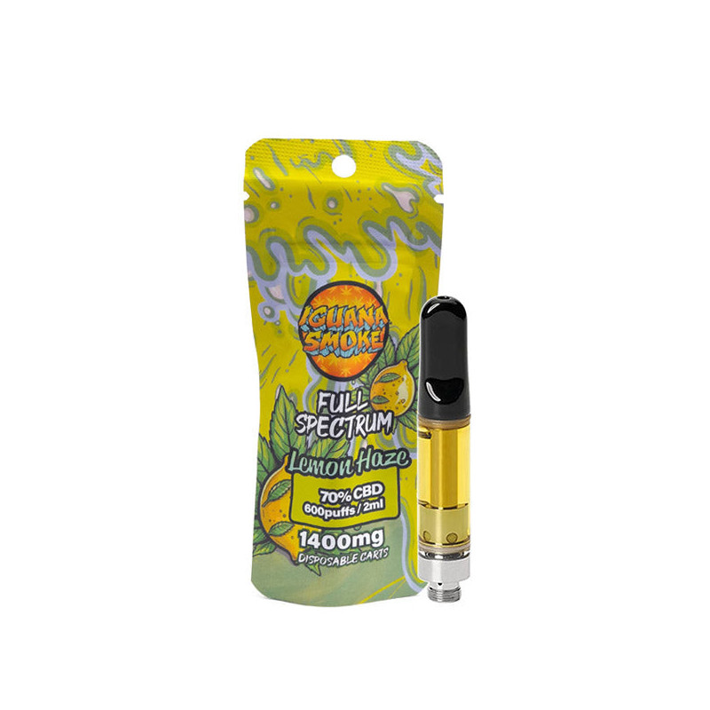 CBD Cartridge Tip Iguana Smoke Full Spectrum 70% Lemon Haze