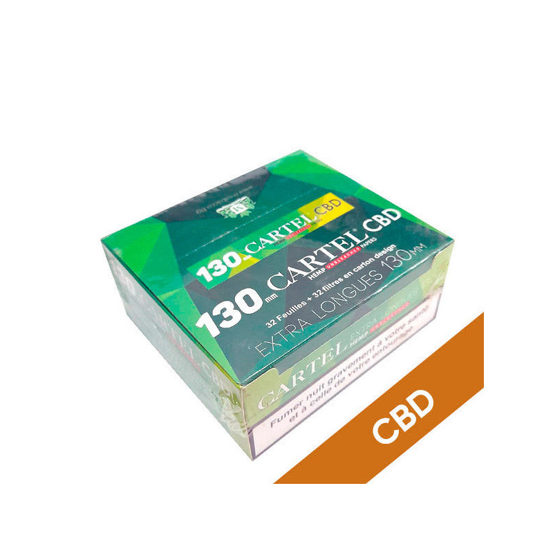 Papel de Fumar Cartel 130 mm. & Tips Cbd Unbleached Hemp